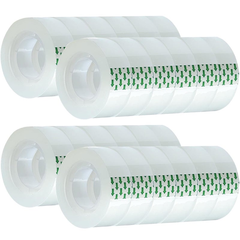 Minghaoda Transparent Tape Refill Rolls for Dispenser, Tear by Hand,24 Rolls x 900 inches - Image 1
